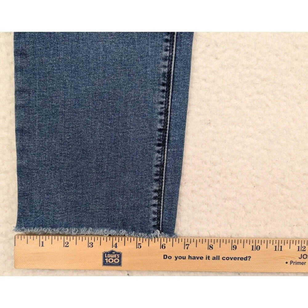 Steve's Jeans Women's Jeans Low Rise 28x25 Blue Stretch Denim Raw Hem Frayed - Picture 7 of 13